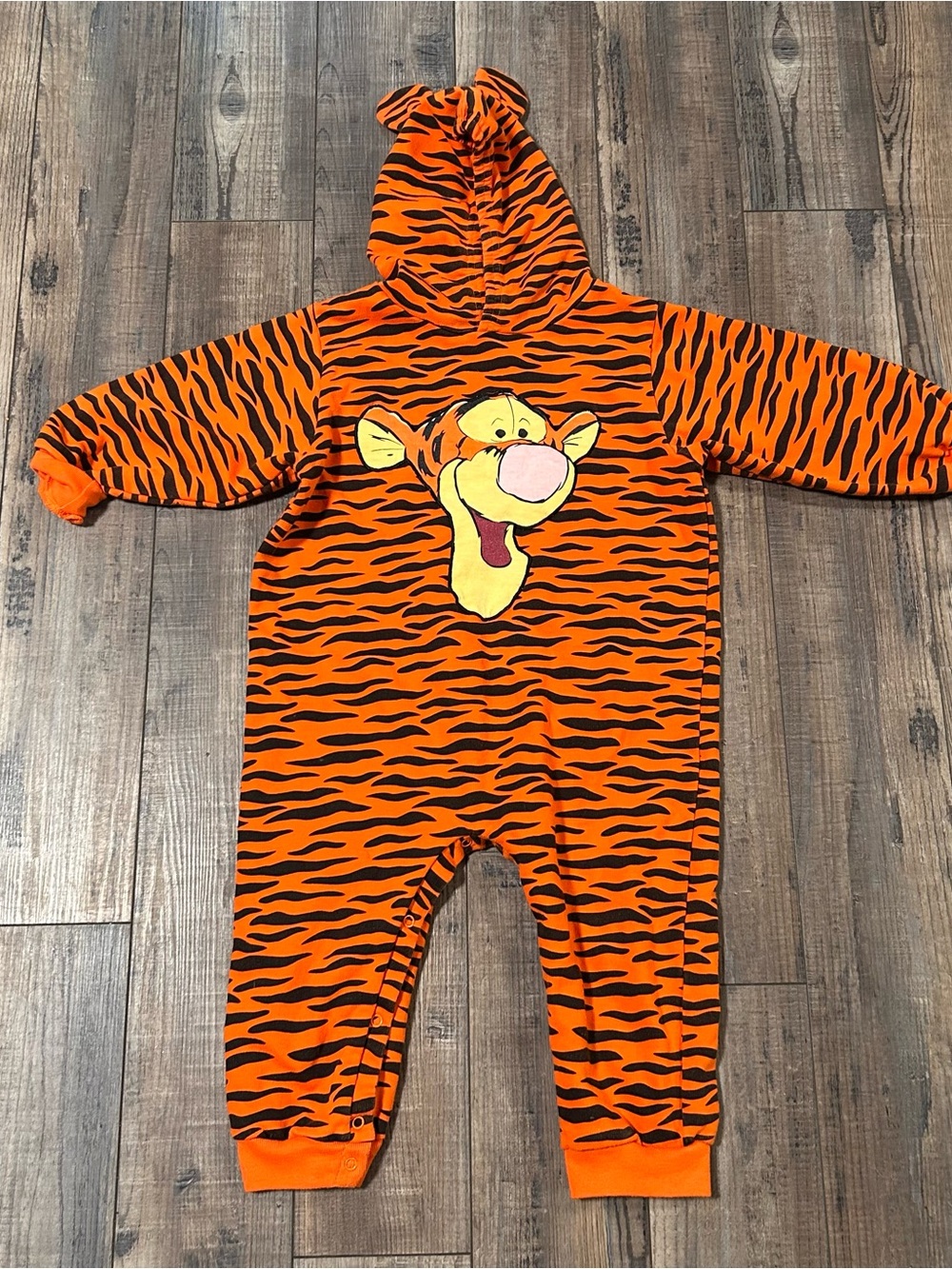 Vintage Winnie Pooh Tigger Jumpsuit 4T Disney One Piece Costume Halloween